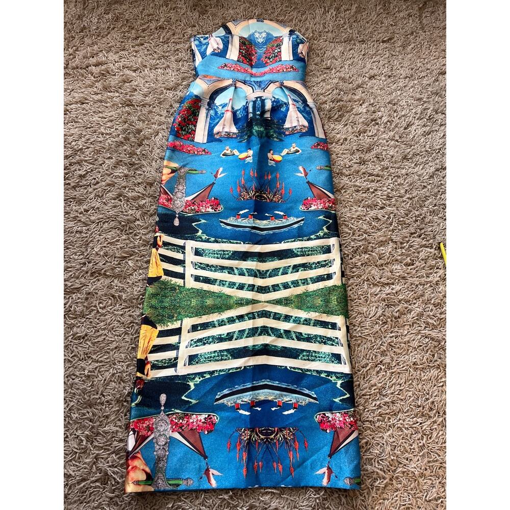 Alice McCall Souls In Motion Lake Como Printed Strapless Maxi Dress Gown Sz 4 - Picture 10 of 13